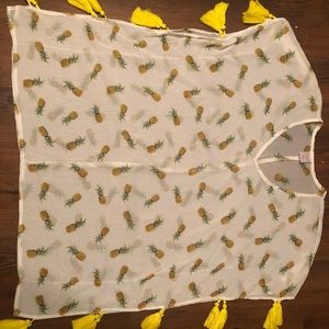 Pineapple bathing suit coverup